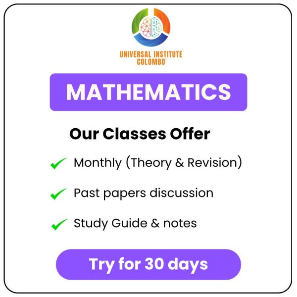 Mathamatics – Edexcel/Cambridge IGCSE, O/L